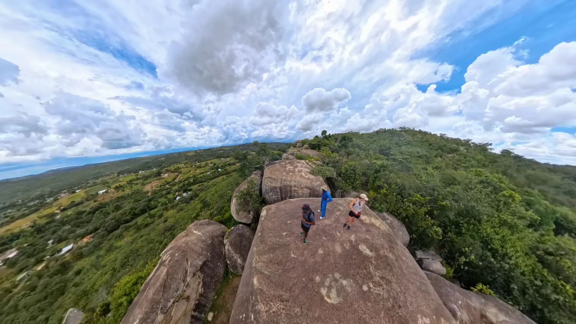 Panoramic view across the Goromonzi hills from the summit rocks